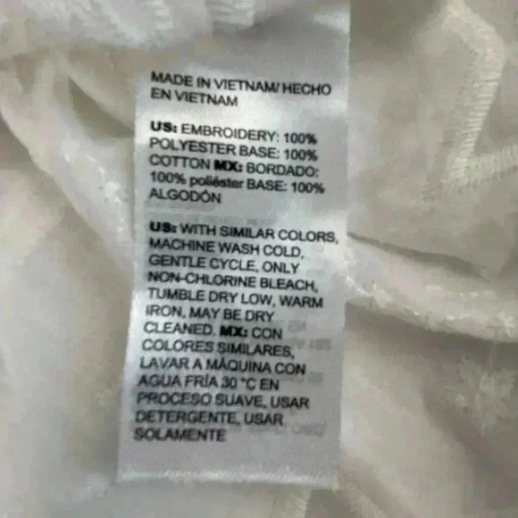 Chico's Women's White Embroidered Star Peasant Blouse Size 0.5 US Size 6 - Picture 8 of 14